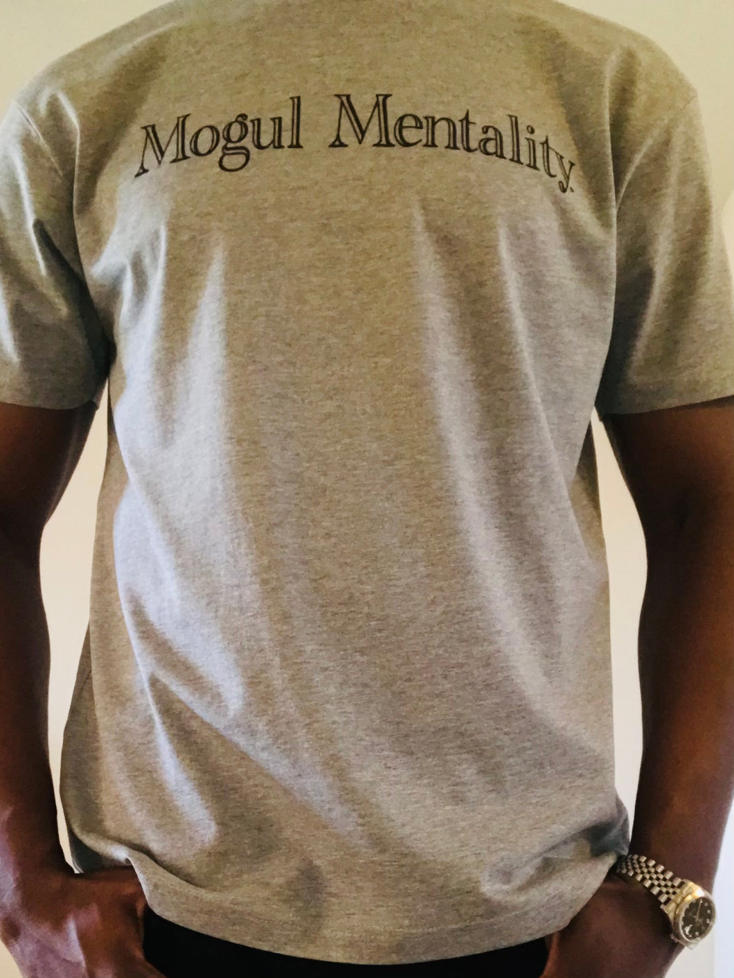 Mogul Mentality Iconic T-Shirt Heather Gray - Popular Trends Supply Co